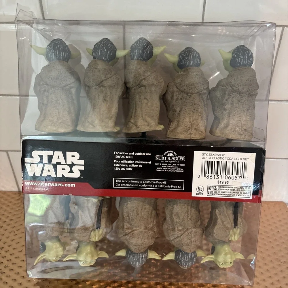 NEW: Star Wars Yoda Holiday Christmas Light set by Kurt S. Adler Indoor/Outdoor